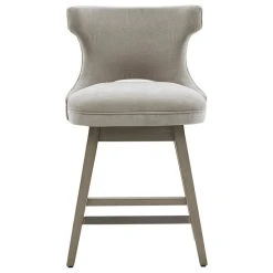 Olliix Madison Park Emmett 25.75" Swivel Counter Stool, Light Grey