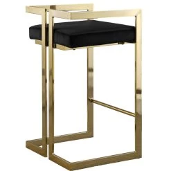 Meridian Furniture Ezra Counter Stool, Set Of 2, Black Velvet, Gold Base -CHAMPRO shop c3311b92027418ba 6014 w800 h800 b1 p0
