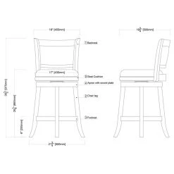 Boraam Industries, Inc. Augusta 24" Counter Stool, Black -CHAMPRO shop c741e5990ec5348e 0006 w800 h800 b1 p0