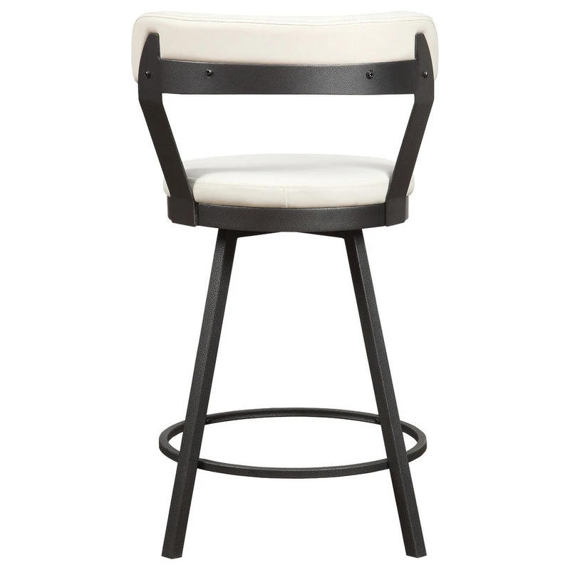 Lexicon Home Sonya Counter Height Swivel Stools, Set Of 2, White 3 Lexicon Home Sonya Counter Height Swivel Stools, Set Of 2, White - Image 3