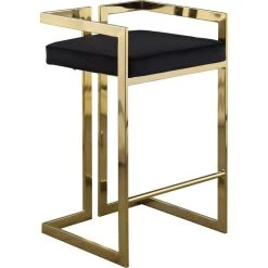 Meridian Furniture Ezra Counter Stool, Set Of 2, Black Velvet, Gold Base -CHAMPRO shop c83119e1027418bb 6014 w800 h800 b1 p0