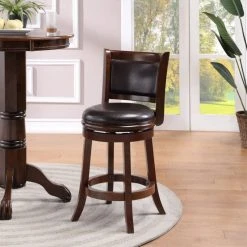 Boraam Industries, Inc. 24" Augusta Swivel Stool, Cappuccino/Dark Brown -CHAMPRO shop c8f17d9e020fdfe7 7756 w800 h800 b0 p0