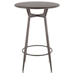 LumiSource Clara Round Bar Table, Antique Metal -CHAMPRO shop c901c6cd0c4f33c5 5203 w800 h800 b1 p0