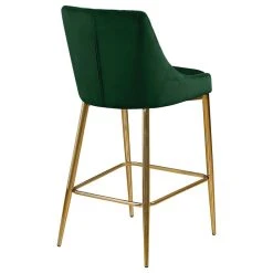 Meridian Furniture Karina Velvet Stool, Set Of 2, Green, Gold Base -CHAMPRO shop c991050a0274123f 8238 w800 h800 b1 p0