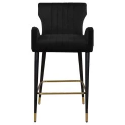 Meridian Furniture Luxe Velvet Stool, Set Of 2, Black -CHAMPRO shop c9a1ab4d0274183e 7428 w800 h800 b1 p0
