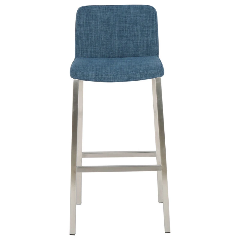 GDFStudio GDF Studio Santino Blue Fabric Bar Stools, Set Of 2 6 GDFStudio GDF Studio Santino Blue Fabric Bar Stools, Set Of 2 - Image 6