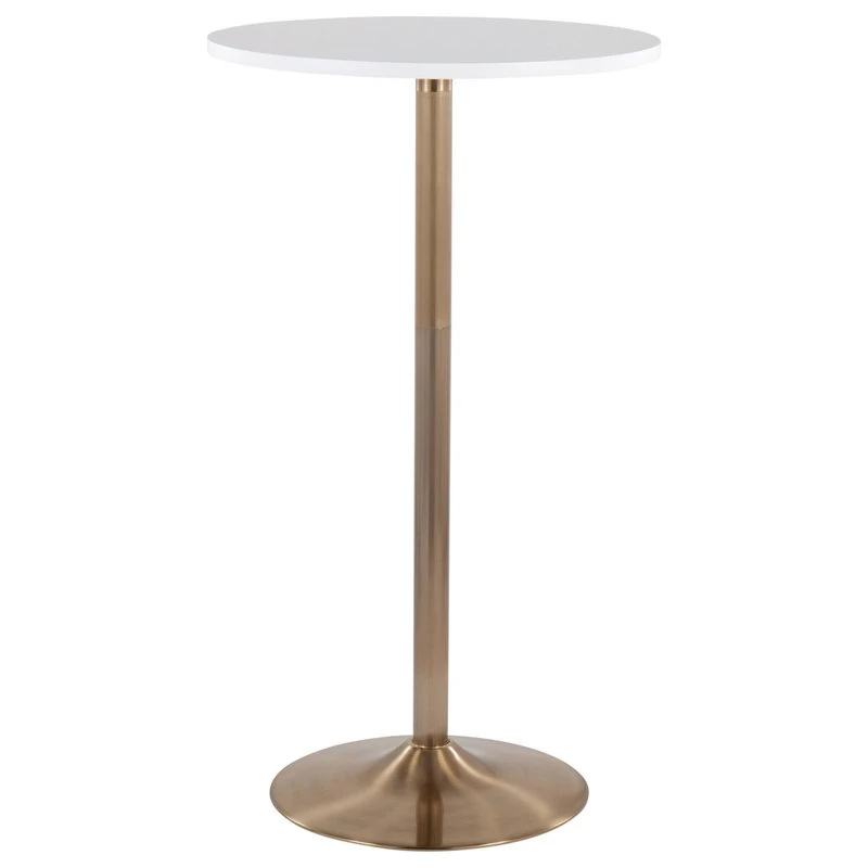 Lumisource Pebble Table, Gold Metal, White MDF 1 Lumisource Pebble Table, Gold Metal, White MDF