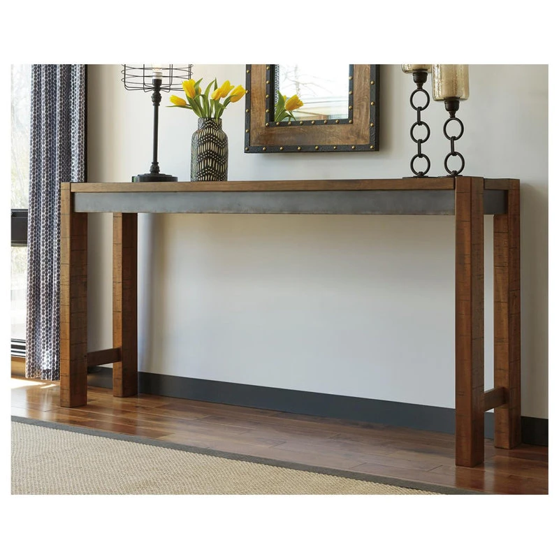 Ashley Furniture Industries Torjin Long Counter Table, Casual Style, Two-Tone Brown 2 Ashley Furniture Industries Torjin Long Counter Table, Casual Style, Two-Tone Brown - Image 2