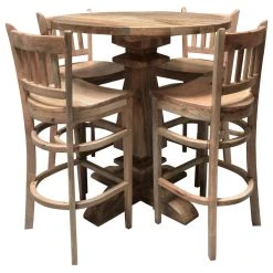 Rustic Home Interiors Round Bar Height Mango Table