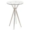 Vig Furniture Inc. Modrest Kaitlyn - Modern Stainless Steel & Glass Bar Table