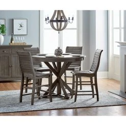 Progressive Furniture Willow Round Counter Table, Distressed Dark Gray -CHAMPRO shop cdb14e3409396668 2320 w800 h800 b0 p0