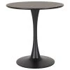 CorLiving Distribution LLC CorLiving Ivo Black Marbled Engineered Wood Top & Black Metal Base Bistro Table