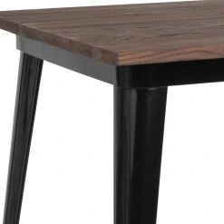Flash Furniture 31.5" Square Metal Indoor Bar Height Table With Walnut Rustic Wood Top, Black 6 Flash Furniture 31.5" Square Metal Indoor Bar Height Table With Walnut Rustic Wood Top, Black -CHAMPRO shop cf419ab40c5db732 0780 w800 h800 b0 p0