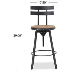 GDFStudio GDF Studio Modern Industrial Design Counter/Bar Stool, Adjustable Seat Height, Smooth Back -CHAMPRO shop d231f95a01c43ace 4276 w800 h800 b1 p0