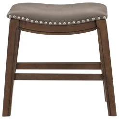 Lexicon Home Yannis 18" Height Saddle Stool, Gray -CHAMPRO shop d2e1fbc60d556703 4961 w800 h800 b1 p0