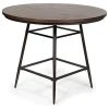 Benjara 45" Modern Solid Wood And Metal Counter Height Table In Brown