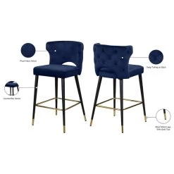 Meridian Furniture Kelly Velvet Stool, Set Of 2, Navy 10 Meridian Furniture Kelly Velvet Stool, Set Of 2, Navy -CHAMPRO shop d711c0c402741480 7443 w800 h800 b1 p0