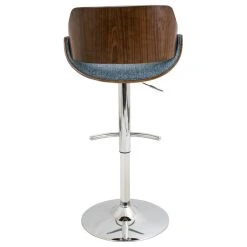 Lumisource Fabrizzi Adjustable Barstool In Walnut Wood, Blue 6 Lumisource Fabrizzi Adjustable Barstool In Walnut Wood, Blue -CHAMPRO shop d79187640becb92b 5728 w800 h800 b1 p0
