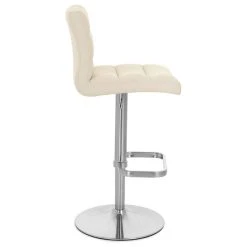 Zuri Furniture Lush Adjustable Height Swivel Bar Stool - Trumpet Base, Cream -CHAMPRO shop d8211c6b04aebf43 5087 w800 h800 b1 p0