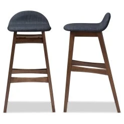 Baxton Studio Bloom Walnut Wood Finishing 30" Bar Stools, Set Of 2, Dark Blue Fabric 8 Baxton Studio Bloom Walnut Wood Finishing 30" Bar Stools, Set Of 2, Dark Blue Fabric -CHAMPRO shop da114ab306f45bd4 4389 w800 h800 b1 p0