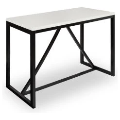 Uniek Kaya Counter Height Pub Table, White,black