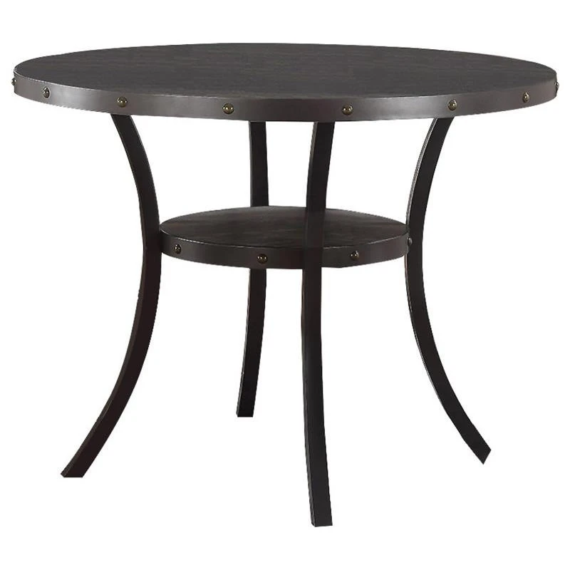 Best Master Furniture Best Master Darlington Solid Wood Round Counter Height Table In Antique Black 1 Best Master Furniture Best Master Darlington Solid Wood Round Counter Height Table In Antique Black
