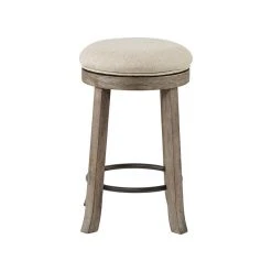 Olliix INK+IVY Oaktown Round Backless Swivel Counter Stool