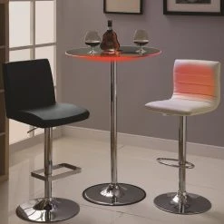 Coaster Home Furnishings Coaster 42" Transitioning LED Bar Table With Chrome Base -CHAMPRO shop da918ab408e7a9a0 1305 w800 h800 b0 p0