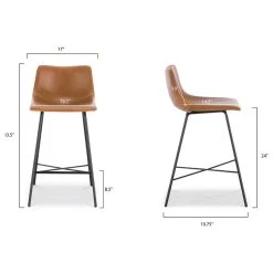 Poly & Bark Poly And Bark Paxton 24" Counter Stool, Set Of 2, Tan -CHAMPRO shop db81ad4a0d5a538a 8692 w800 h800 b1 p0