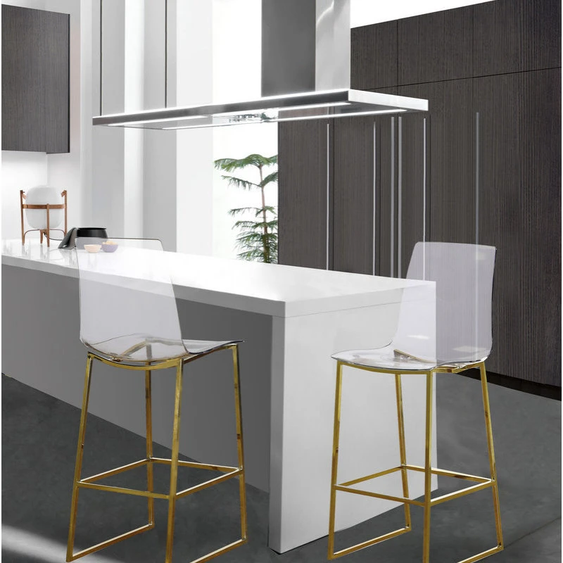 Meridian Furniture Lumen Gold Metal/Acrylic Stool, Gold Base 5 Meridian Furniture Lumen Gold Metal/Acrylic Stool, Gold Base - Image 5