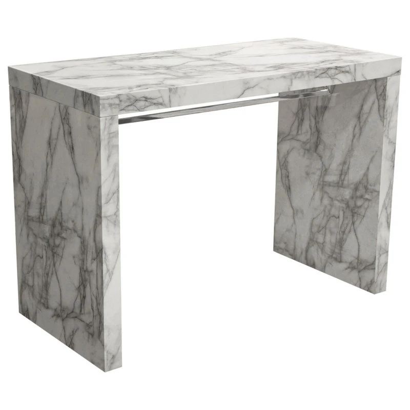 Nova Lifestyle Icon Faux Marble Waterfall Bar Height Table 3 Nova Lifestyle Icon Faux Marble Waterfall Bar Height Table - Image 3