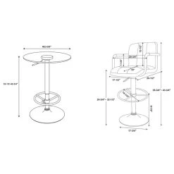 Powell Furniture Powell Jenna Quilted 3 Piece Pub Table Set With White Finish D1454B21PC3W -CHAMPRO shop e021efc802a022fa 0382 w800 h800 b1 p0