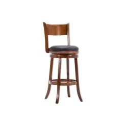 Boraam Industries, Inc. Palmetto Swivel Stool, 24", Walnut