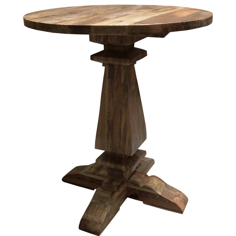 Rustic Home Interiors Round Bar Height Mango Table 3 Rustic Home Interiors Round Bar Height Mango Table - Image 3