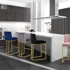 Meridian Furniture Heidi Velvet Counter Stool, Black -CHAMPRO shop e331c5a40b561451 5595 w800 h800 b0 p0