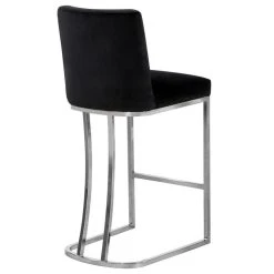 Meridian Furniture Heidi Velvet Stool, Black -CHAMPRO shop e3d15fa80274146f 4998 w800 h800 b1 p0