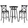 Glitzhome 3 Piece Pub Table And Bar Chair Set