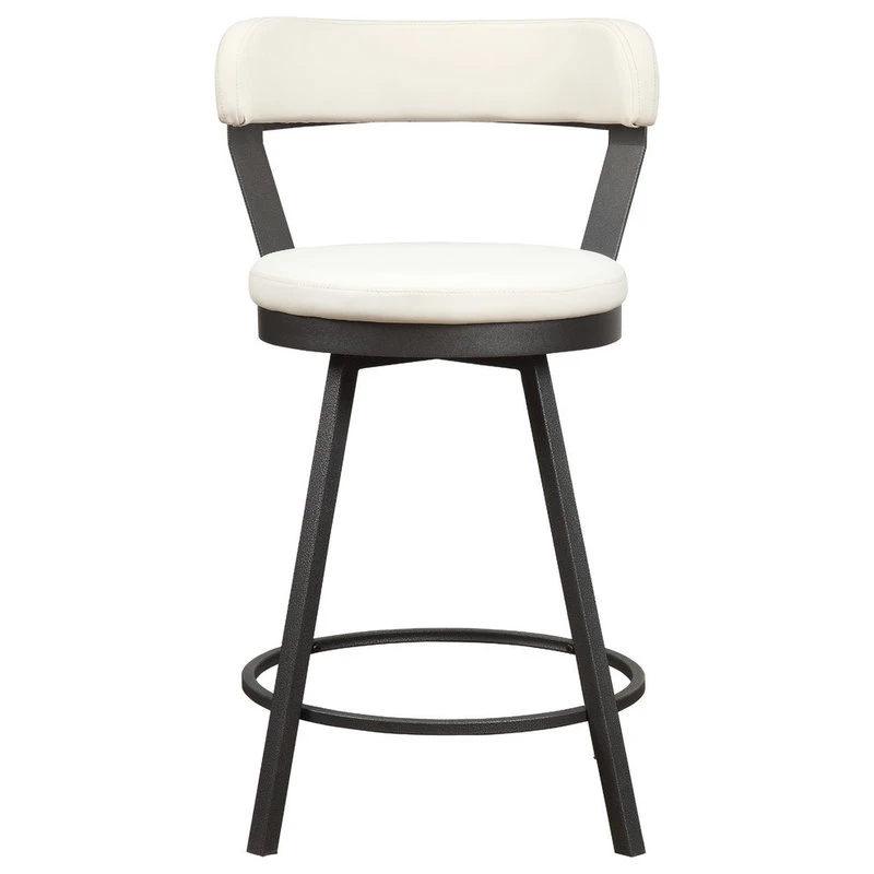 Lexicon Home Sonya Counter Height Swivel Stools, Set Of 2, White 2 Lexicon Home Sonya Counter Height Swivel Stools, Set Of 2, White - Image 2