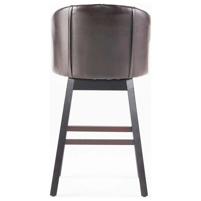 GDFStudio Westman Contemporary Tufted Swivel Barstools With Nailhead Trim, Set Of 2 5 GDFStudio Westman Contemporary Tufted Swivel Barstools With Nailhead Trim, Set Of 2 - Image 5