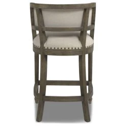 Jennifer Taylor Home Paris Stool With Backrest, Light Beige Linen, 26" Counter Height -CHAMPRO shop e70149f80138efca 6214 w800 h800 b1 p0