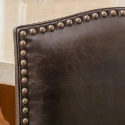 GDFStudio GDF Studio Auburn Brown Leather Backed Bar Stools, Set Of 2 -CHAMPRO shop e7919f5d0f931559 5885 w800 h800 b0 p0