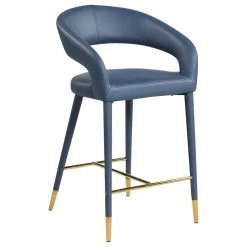 Meridian Furniture Destiny Counter Stool, Navy, Faux Leather -CHAMPRO shop e871f24d018ef016 1900 w800 h800 b1 p0