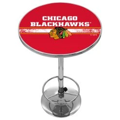 Trademark Gameroom NHL Chrome Pub Table, Chicago Blackhawks