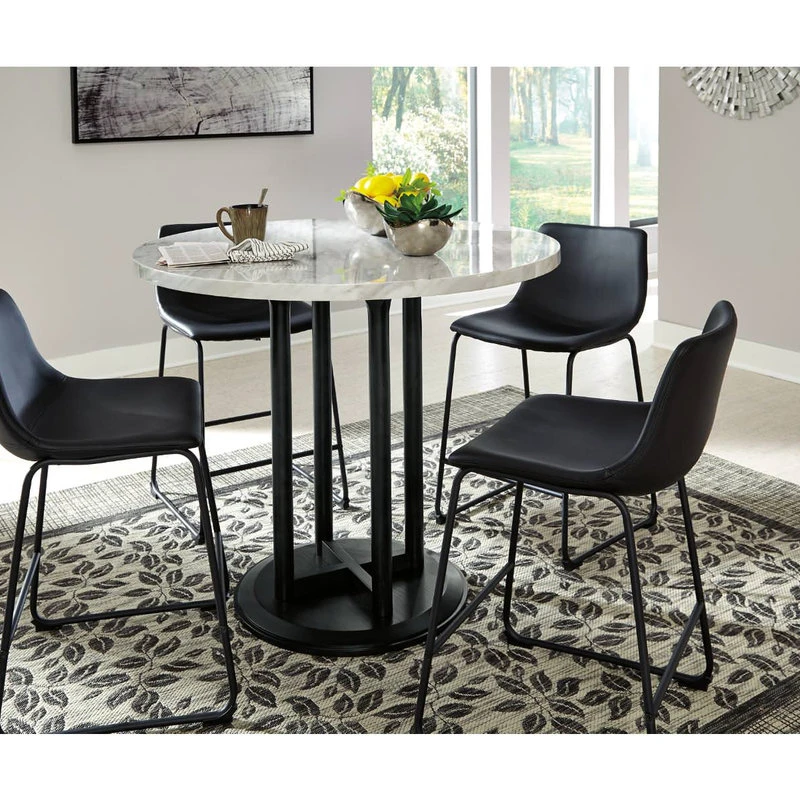 Ashley Furniture Industries Centiar Gray/White Round Dining Room Counter Table 3 Ashley Furniture Industries Centiar Gray/White Round Dining Room Counter Table - Image 3