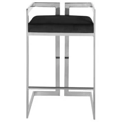 Meridian Furniture Ezra Counter Stool, Set Of 2, Black Velvet, Chrome Base -CHAMPRO shop eb41f92c02741742 5579 w800 h800 b1 p0