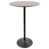 Lumisource Pebble Adjustable Bar/Counter Table, Walnut And Black