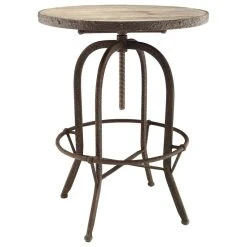 LexMod Sylvan Pine Wood Top Bar Table, Brown