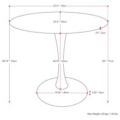 CorLiving Distribution LLC CorLiving Ivo White Marble Top Pedestal Bistro Table 11 CorLiving Distribution LLC CorLiving Ivo White Marble Top Pedestal Bistro Table -CHAMPRO shop ed819666022a347b 2796 w800 h800 b1 p0