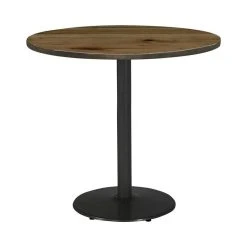 KFI Furniture KFI Urban Loft 36" Round Breakroom Table Natural Round Black Base Bistro Height