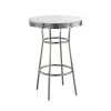 Home Furnishings Retro Soda Fountain Bar Table, White